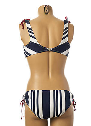 Costum de baie din două piese elasticitate top sutien modelat albastru BORABORA femeie