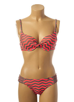 Costum de baie din două piese elasticitate portocalie SUN PLAYA femeie