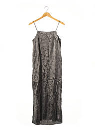 Rochie midi croială cambrată bretele subțiri gri LA REDOUTE femeie