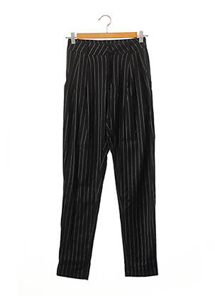 Pantalon drept croială morcov talie înaltă negru LOAVIES femeie