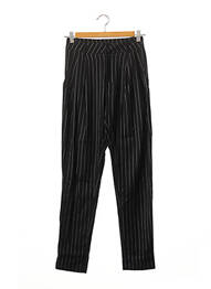 Pantalon drept croială morcov talie înaltă negru LOAVIES femeie