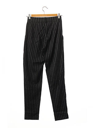 Pantalon drept croială morcov talie înaltă negru LOAVIES femeie