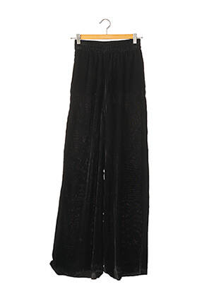 Pantalon larg talie elastică negru MANOUSH femeie