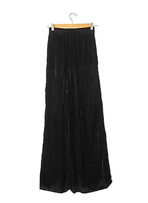 Pantalon larg talie elastică negru MANOUSH femeie
