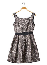 Rochie scurtă croială cambrată bretele subțiri bej RINASCIMENTO femme