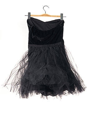 Rochie scurtă croială evazată negru NAF NAF femeie