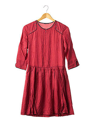 Rochie scurtă mâneci 3/4 mâneci 3/4 roșu IKKS femeie