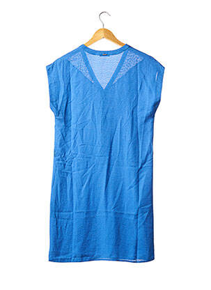 Rochie scurtă croială fluidă mâneci scurte albastru IKKS femeie