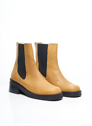 Botine/ghete material neted toc de 4 la 6 cm maro MIISTA femeie