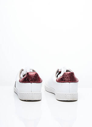 Adidași material neted toc plat până la 3 cm alb VICTORIA femeie