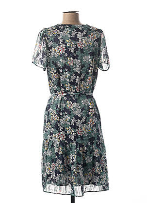 Rochie midi imprimeu floral mâneci scurte verde LA FEE MARABOUTEE femeie
