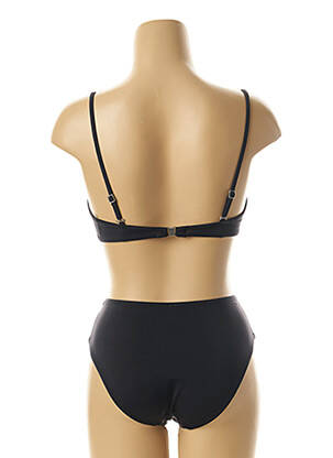 Costum de baie din două piese închidere cu agrafă top sutien modelat negru KRIS LINE femeie