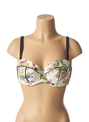Sutien de costum de baie bretele elastice reglabile alb SUN PROJECT femeie