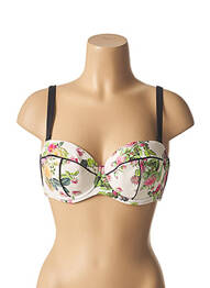 Sutien de costum de baie bretele elastice reglabile alb SUN PROJECT femeie