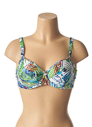 Sutien de costum de baie bretele elastice reglabile verde COCO BLANC femeie
