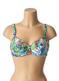 Sutien de costum de baie bretele elastice reglabile verde COCO BLANC femeie