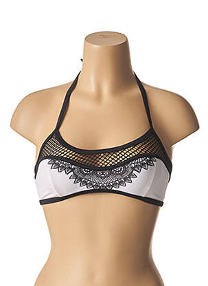 Sutien de costum de baie elasticitate top bentiță alb OLYMPIA femeie