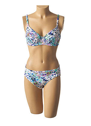 Costum de baie din două piese elasticitate alb FANTASIE femeie