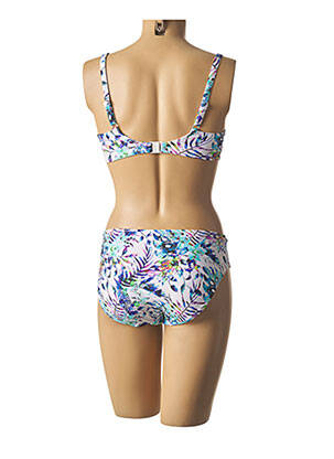 Costum de baie din două piese elasticitate alb FANTASIE femeie