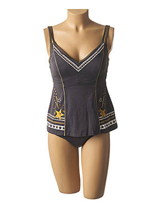 Tankini broderie cu nituri gri OLYMPIA femme