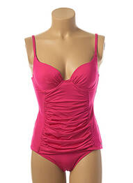 Tankini efect material satinat roz SUN PLAYA femme