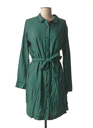 Rochie midi imprimeu fantezie mâneci lungi verde MY SUNDAY MORNING femeie