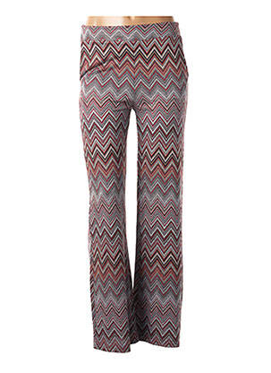 Pantalon drept talie elastică roșu AU SOLEIL DE ST TROPEZ femeie