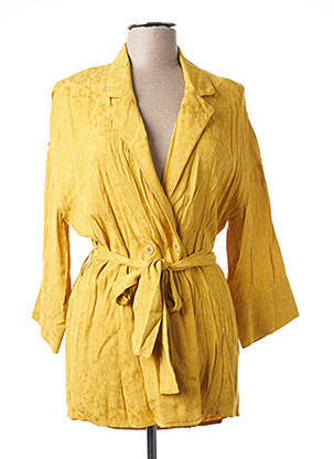 Jachete casual guler tip costum galben LA FEE MARABOUTEE femeie