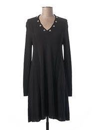 Rochie midi mâneci lungi mâneci lungi negru LAUREN VIDAL femme