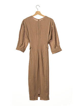 Rochie scurtă mâneci 3/4 mâneci 3/4 maro MANGO femeie