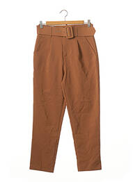 Pantalon 7/8 talie înaltă talie înaltă maro LOAVIES femme