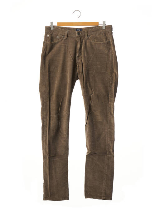 Pantalon slim maro GANT bărbat