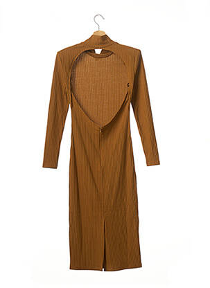 Rochie midi mâneci lungi mâneci lungi galben LPA femeie