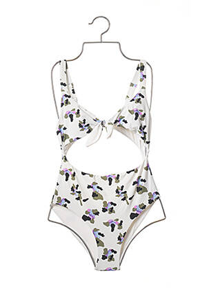 Costum de baie dintr-o singură piesă alb TET femeie