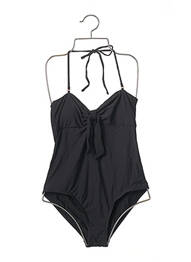 Costum de baie dintr-o singură piesă bretele elastice detașabile sutien cu susținere înaltă și burete detașabil negru ALLIHOP femeie