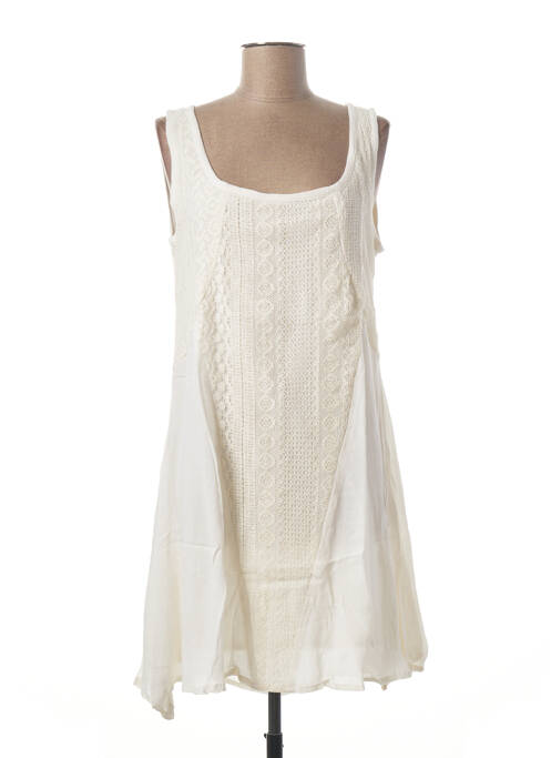 Rochie scurtă bej BAMBOO DES TROPIQUES femeie