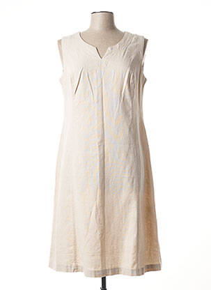 Rochie midi fără mâneci fără mâneci bej SIGNATURE femeie