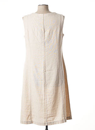 Rochie midi fără mâneci fără mâneci bej SIGNATURE femeie