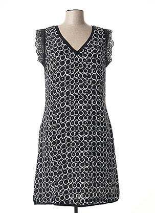 Rochie midi imprimeu fantezie fără mâneci negru LILI & CAROLINE femeie