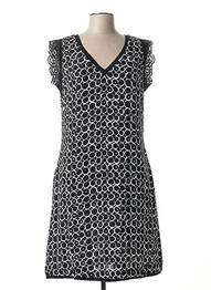 Rochie midi imprimeu fantezie fără mâneci negru LILI & CAROLINE femeie