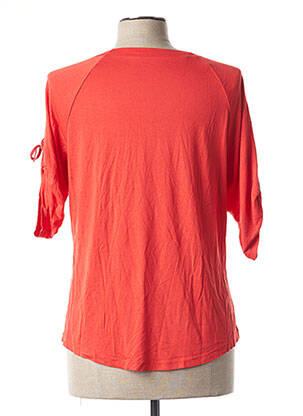 Tricou croială dreaptă mâneci scurte portocalie FEMMES JE VOUS AIME femeie