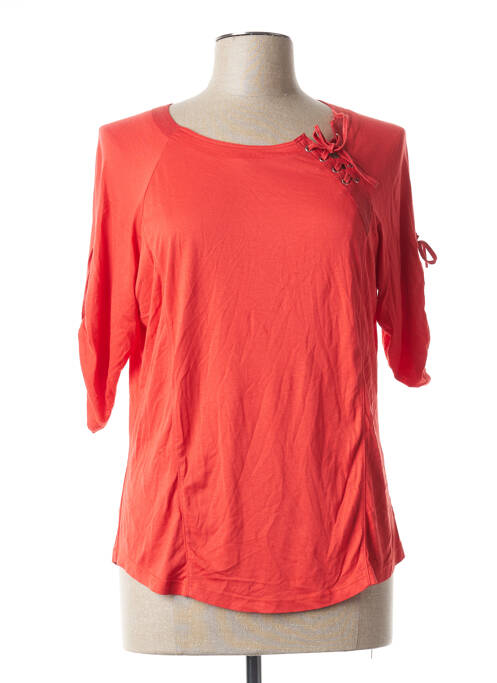 Tricou croială dreaptă mâneci scurte portocaliu FEMMES JE VOUS AIME femme