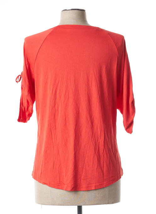 Tricou croială dreaptă mâneci scurte portocaliu FEMMES JE VOUS AIME femme