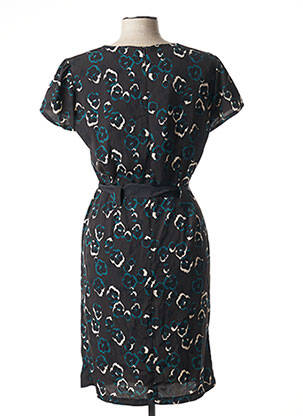 Rochie midi imprimeu floral mâneci scurte negru QUEENIE femeie