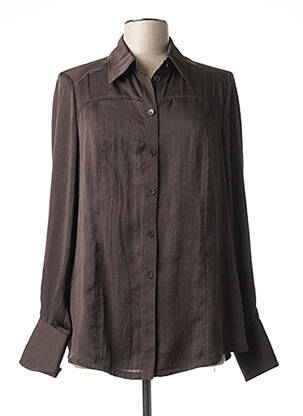 Cămașă croială cambrată mâneci lungi maro KARTING femme