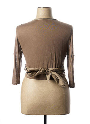 Cardigan petrecut elasticitate maro FRED SABATIER femeie