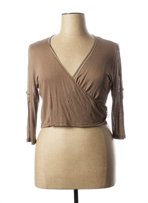 Cardigan petrecut maro FRED SABATIER femeie