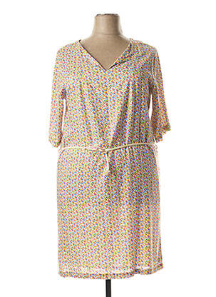 Rochie midi mâneci 3/4 mâneci 3/4 verde FLEUR DE SEL femeie