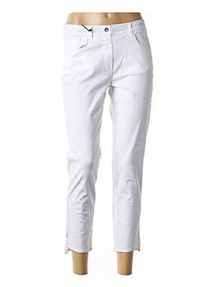 Pantalon trei sferturi elasticitate alb EAST DRIVE femeie