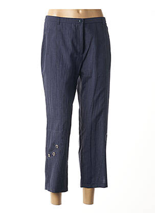 Pantalon trei sferturi croială dreaptă albastru PAUPORTÉ femeie